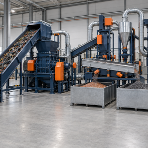Impianto Serie MS per la macinazione dei cavi elettrici e la separazione del rame dalla guaina plastica